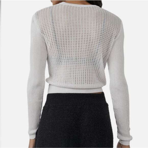 Free People Women’s Small Purple H2O Crew Pullover in Found Moon Sheer Top New - Picture 2 of 9